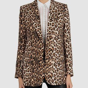 NWT - The Kooples Leopard Print Suit Jacket Blazer